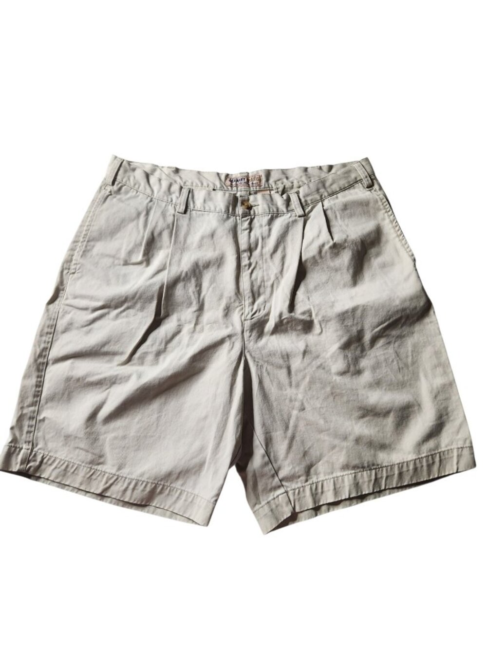 Y2K Old Navy 38w Pleated Mens Shorts Khaki Tan 38 Waist
